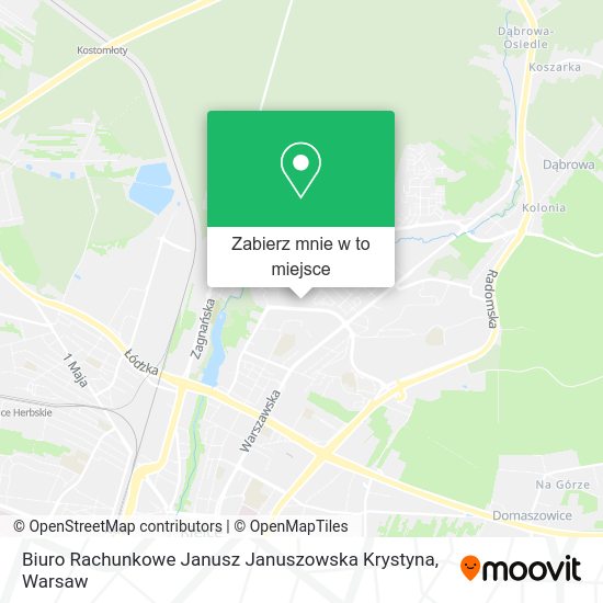 Mapa Biuro Rachunkowe Janusz Januszowska Krystyna