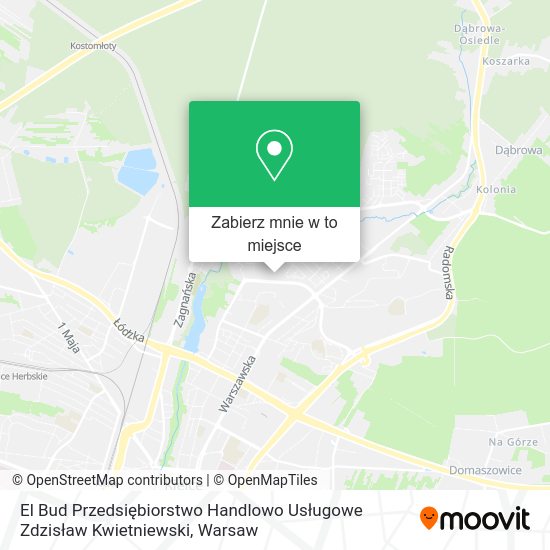 Mapa El Bud Przedsiębiorstwo Handlowo Usługowe Zdzisław Kwietniewski