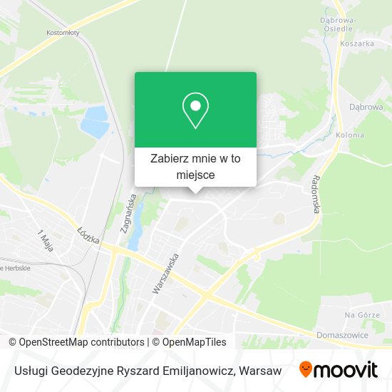 Mapa Usługi Geodezyjne Ryszard Emiljanowicz