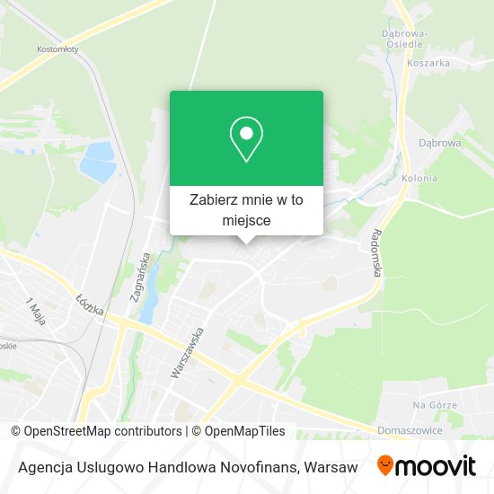 Mapa Agencja Uslugowo Handlowa Novofinans