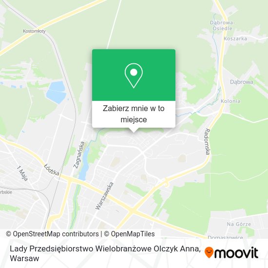 Mapa Lady Przedsiębiorstwo Wielobranżowe Olczyk Anna