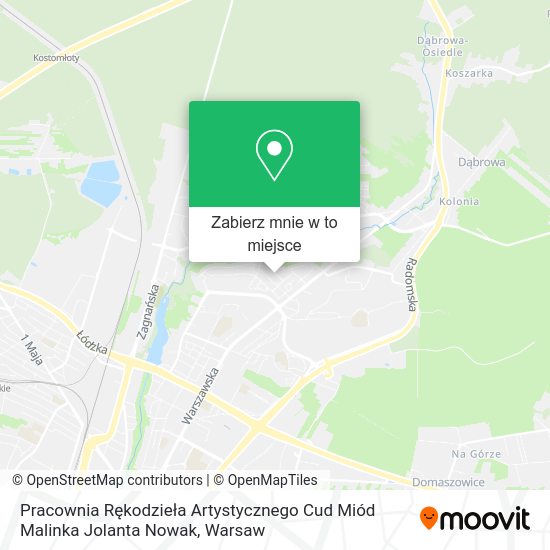 Mapa Pracownia Rękodzieła Artystycznego Cud Miód Malinka Jolanta Nowak