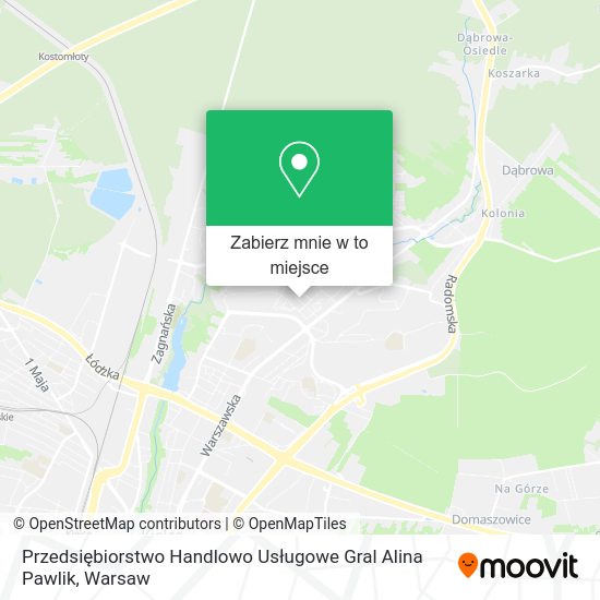 Mapa Przedsiębiorstwo Handlowo Usługowe Gral Alina Pawlik