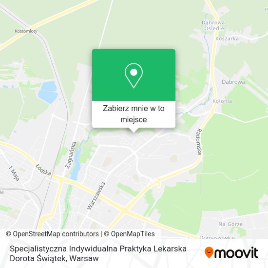 Mapa Specjalistyczna Indywidualna Praktyka Lekarska Dorota Świątek