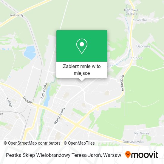 Mapa Pestka Sklep Wielobranżowy Teresa Jaroń