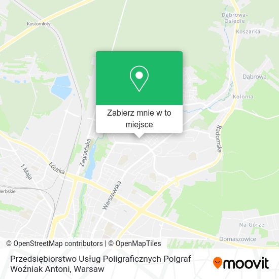 Mapa Przedsiębiorstwo Usług Poligraficznych Polgraf Woźniak Antoni