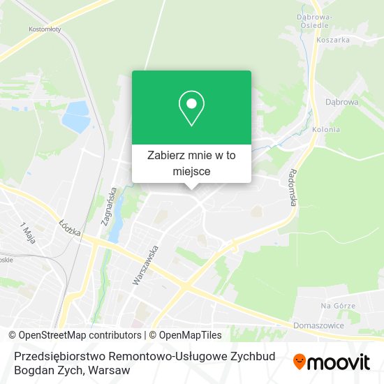 Mapa Przedsiębiorstwo Remontowo-Usługowe Zychbud Bogdan Zych