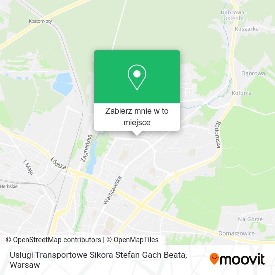 Mapa Uslugi Transportowe Sikora Stefan Gach Beata