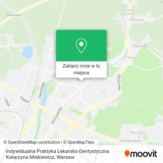 Mapa Indywidualna Praktyka Lekarsko-Dentystyczna Katarzyna Miśkiewicz