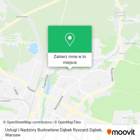 Mapa Usługi i Nadzory Budowlane Dąbek Ryszard Dąbek