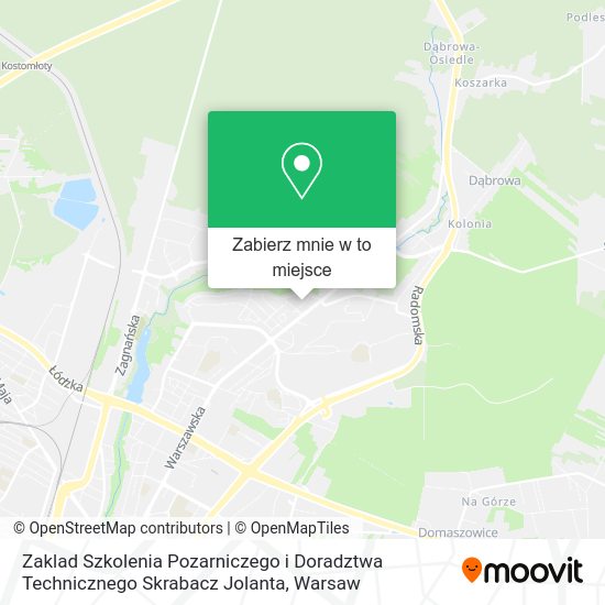 Mapa Zaklad Szkolenia Pozarniczego i Doradztwa Technicznego Skrabacz Jolanta