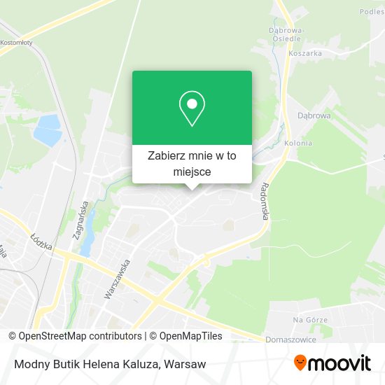 Mapa Modny Butik Helena Kaluza