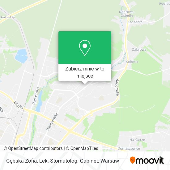 Mapa Gębska Zofia, Lek. Stomatolog. Gabinet