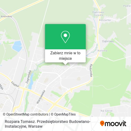 Mapa Rozpara Tomasz. Przedsiębiorstwo Budowlano-Instalacyjne