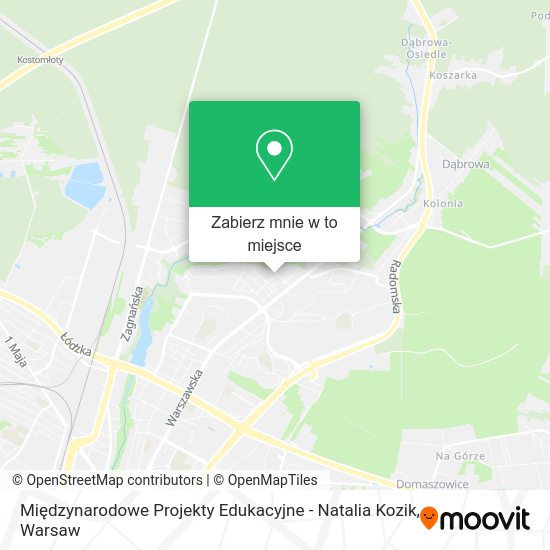 Mapa Międzynarodowe Projekty Edukacyjne - Natalia Kozik