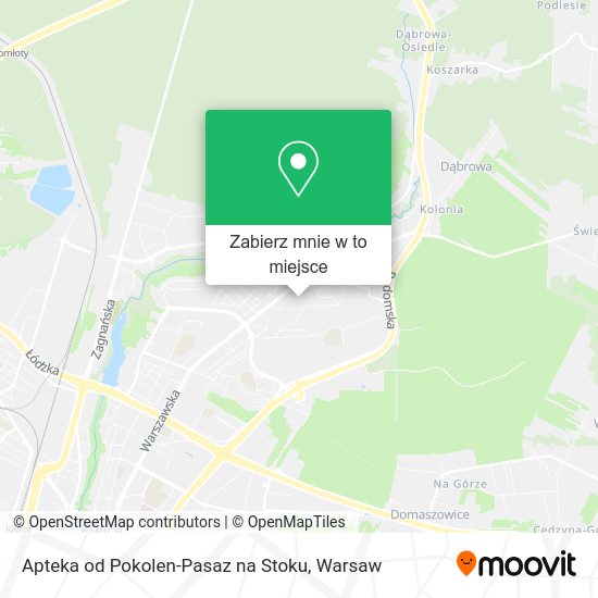 Mapa Apteka od Pokolen-Pasaz na Stoku