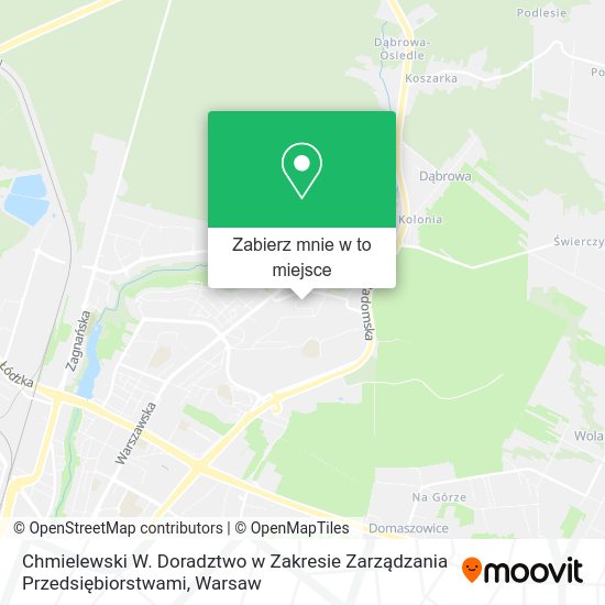 Mapa Chmielewski W. Doradztwo w Zakresie Zarządzania Przedsiębiorstwami