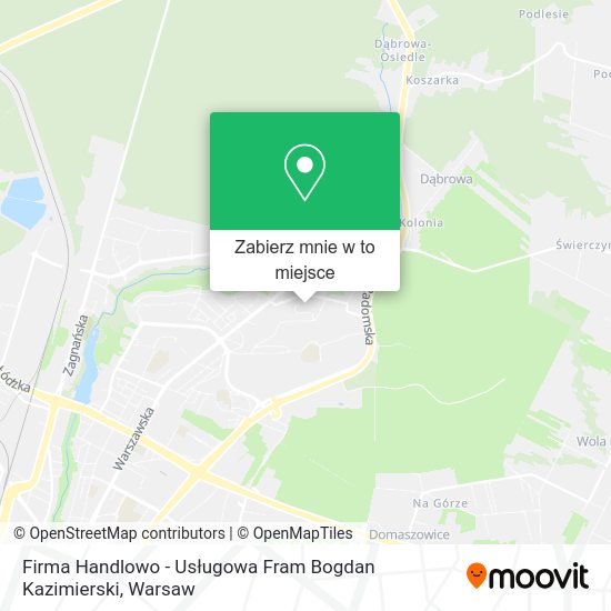 Mapa Firma Handlowo - Usługowa Fram Bogdan Kazimierski