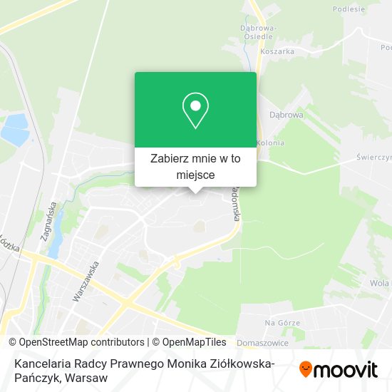 Mapa Kancelaria Radcy Prawnego Monika Ziółkowska-Pańczyk