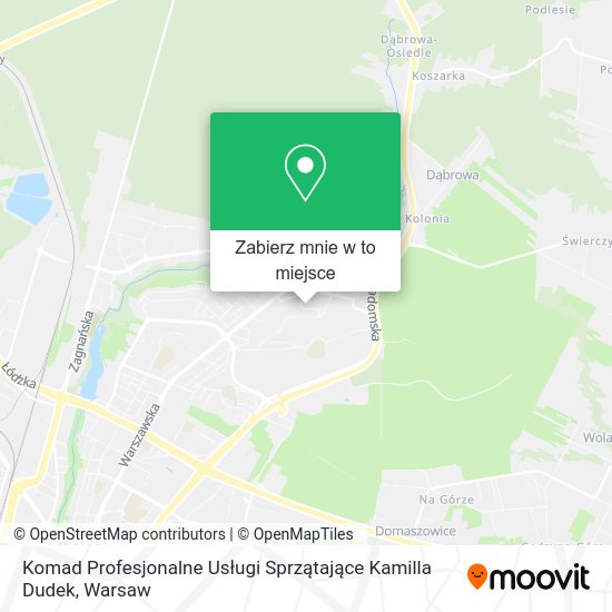 Mapa Komad Profesjonalne Usługi Sprzątające Kamilla Dudek