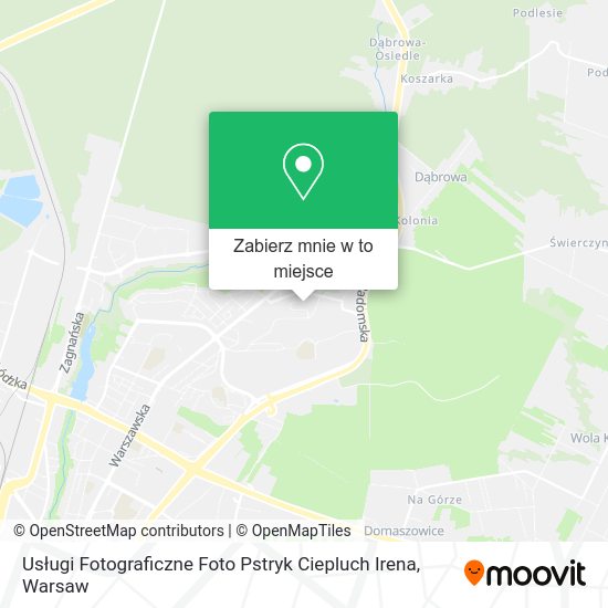 Mapa Usługi Fotograficzne Foto Pstryk Ciepluch Irena