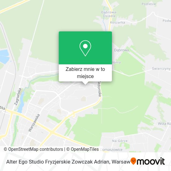 Mapa Alter Ego Studio Fryzjerskie Zowczak Adrian