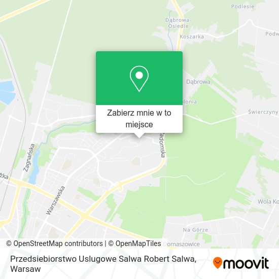 Mapa Przedsiebiorstwo Uslugowe Salwa Robert Salwa