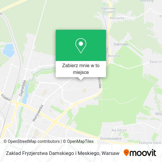 Mapa Zaklad Fryzjerstwa Damskiego i Meskiego