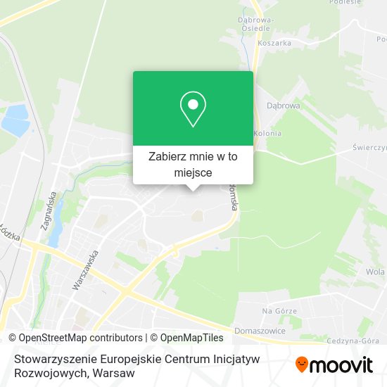 Mapa Stowarzyszenie Europejskie Centrum Inicjatyw Rozwojowych