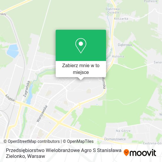 Mapa Przedsiębiorstwo Wielobranżowe Agro S Stanisława Zielonko