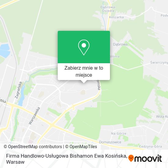 Mapa Firma Handlowo-Usługowa Bishamon Ewa Kosińska