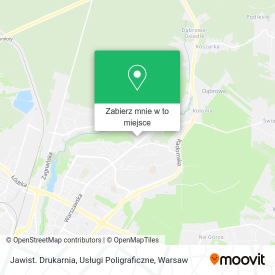 Mapa Jawist. Drukarnia, Usługi Poligraficzne