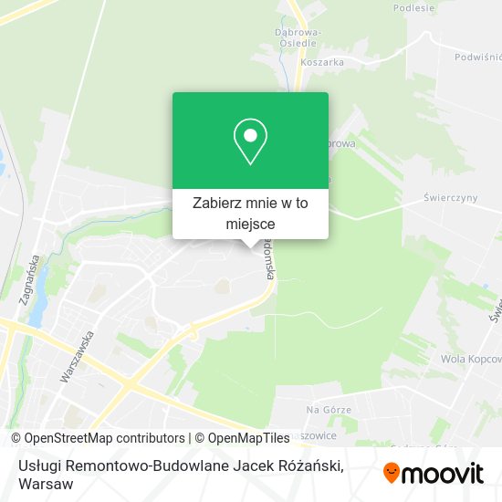 Mapa Usługi Remontowo-Budowlane Jacek Różański