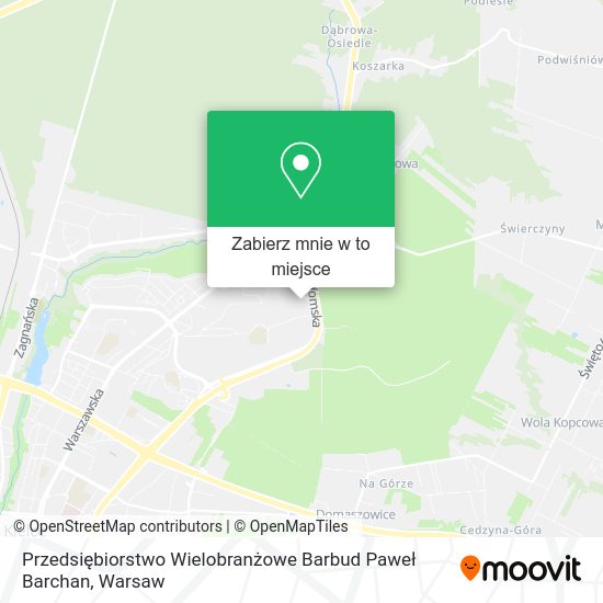 Mapa Przedsiębiorstwo Wielobranżowe Barbud Paweł Barchan