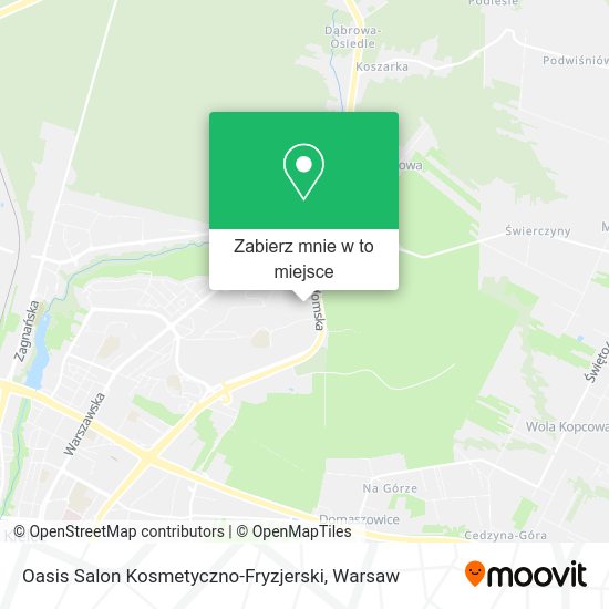 Mapa Oasis Salon Kosmetyczno-Fryzjerski