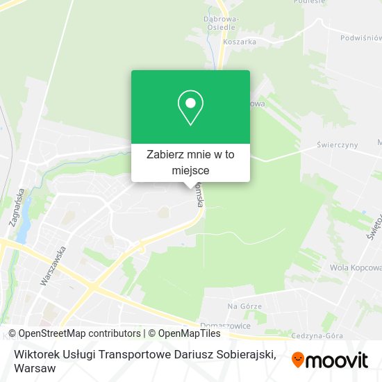 Mapa Wiktorek Usługi Transportowe Dariusz Sobierajski