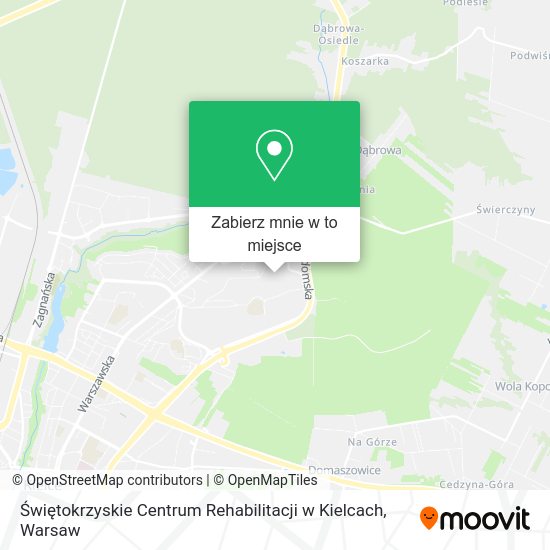 Mapa Świętokrzyskie Centrum Rehabilitacji w Kielcach