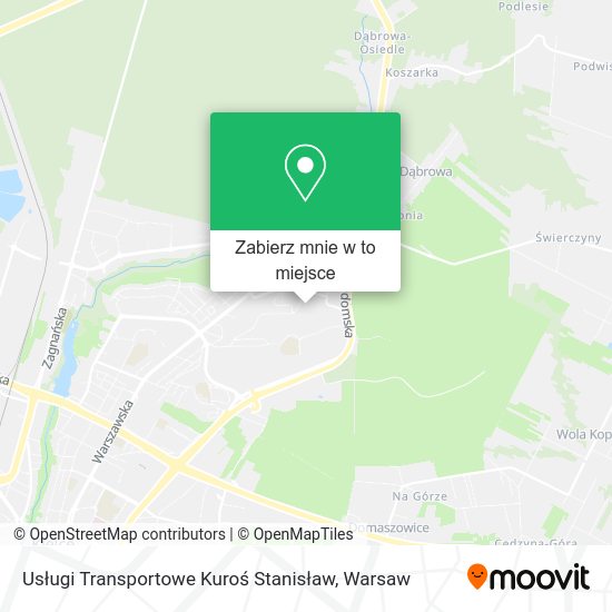 Mapa Usługi Transportowe Kuroś Stanisław