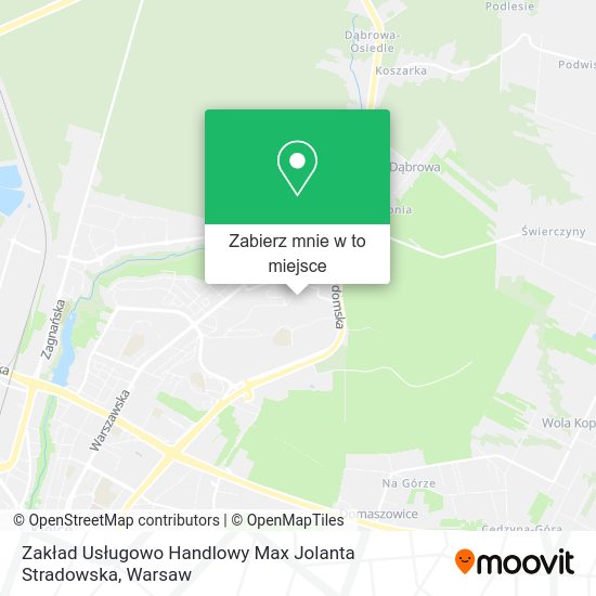 Mapa Zakład Usługowo Handlowy Max Jolanta Stradowska