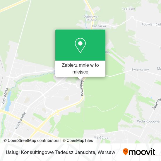 Mapa Usługi Konsultingowe Tadeusz Januchta