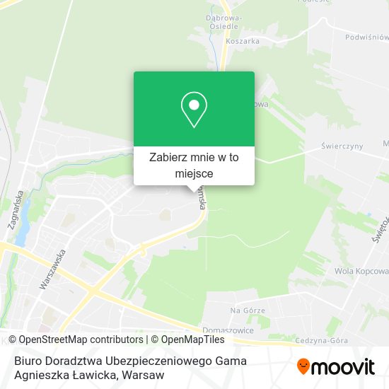 Mapa Biuro Doradztwa Ubezpieczeniowego Gama Agnieszka Ławicka