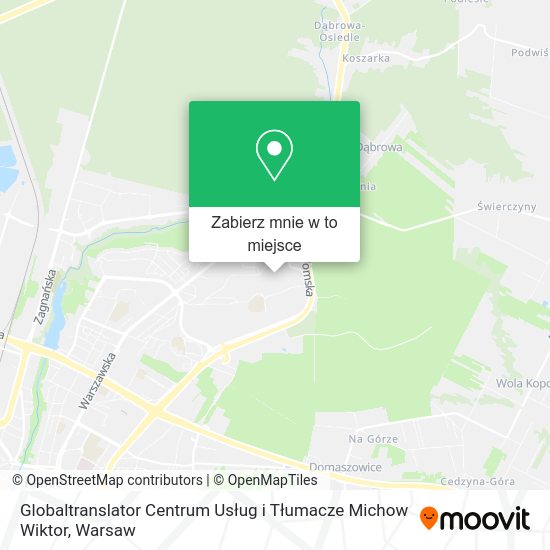 Mapa Globaltranslator Centrum Usług i Tłumacze Michow Wiktor