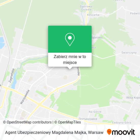 Mapa Agent Ubezpieczeniowy Magdalena Majka