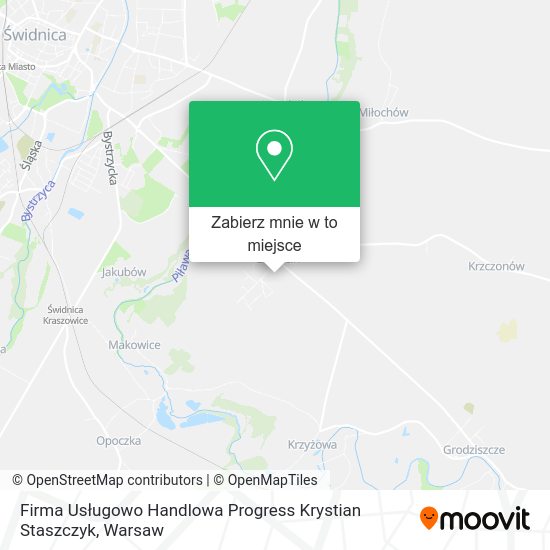 Mapa Firma Usługowo Handlowa Progress Krystian Staszczyk