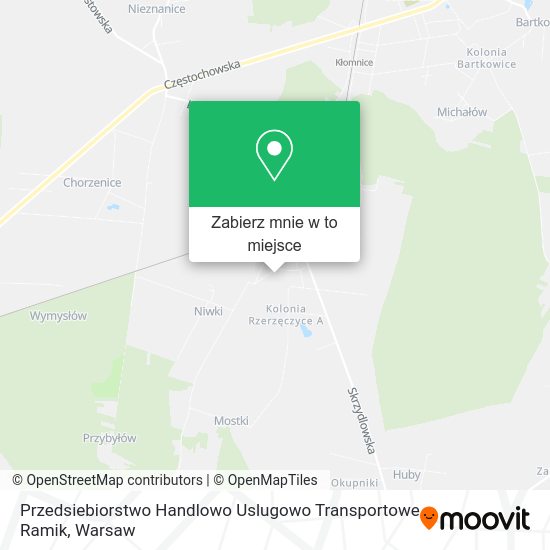 Mapa Przedsiebiorstwo Handlowo Uslugowo Transportowe Ramik