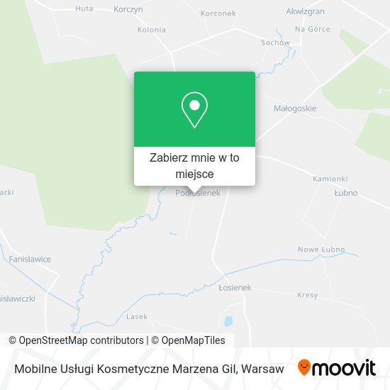 Mapa Mobilne Usługi Kosmetyczne Marzena Gil