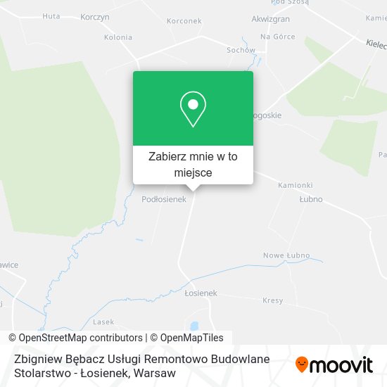 Mapa Zbigniew Bębacz Usługi Remontowo Budowlane Stolarstwo - Łosienek