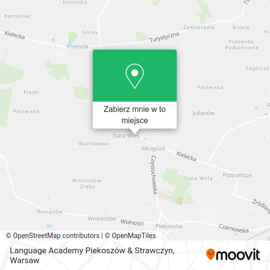 Mapa Language Academy Piekoszów & Strawczyn