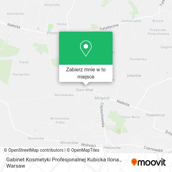 Mapa Gabinet Kosmetyki Profesjonalnej Kubicka Ilona.