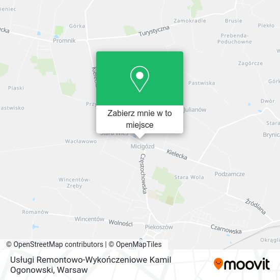 Mapa Usługi Remontowo-Wykończeniowe Kamil Ogonowski